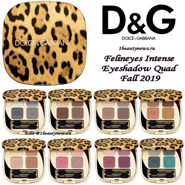Обновленные тени для век Dolce & Gabbana Felineyes Intense Eyeshadow Quad Fall 2019