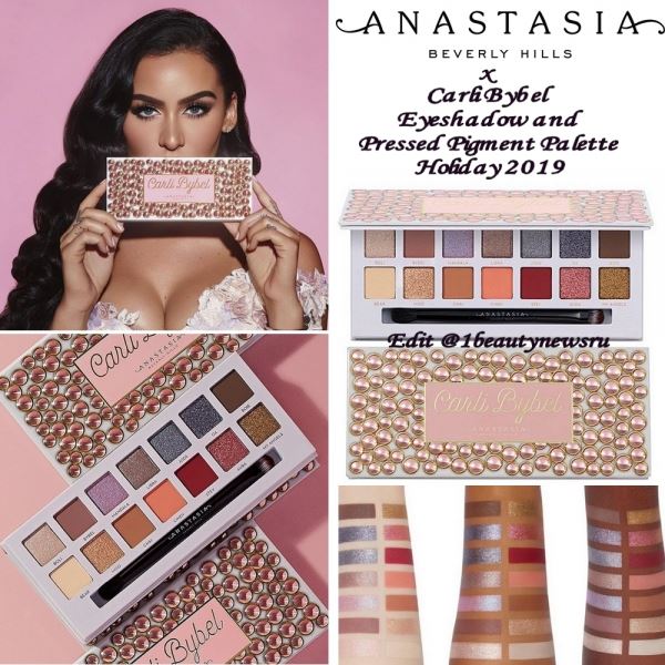 Новая палетка для глаз Anastasia Beverly Hills x Carli Bybel Eyeshadow and Pressed Pigment Palette Holiday 2019: информация и свотчи